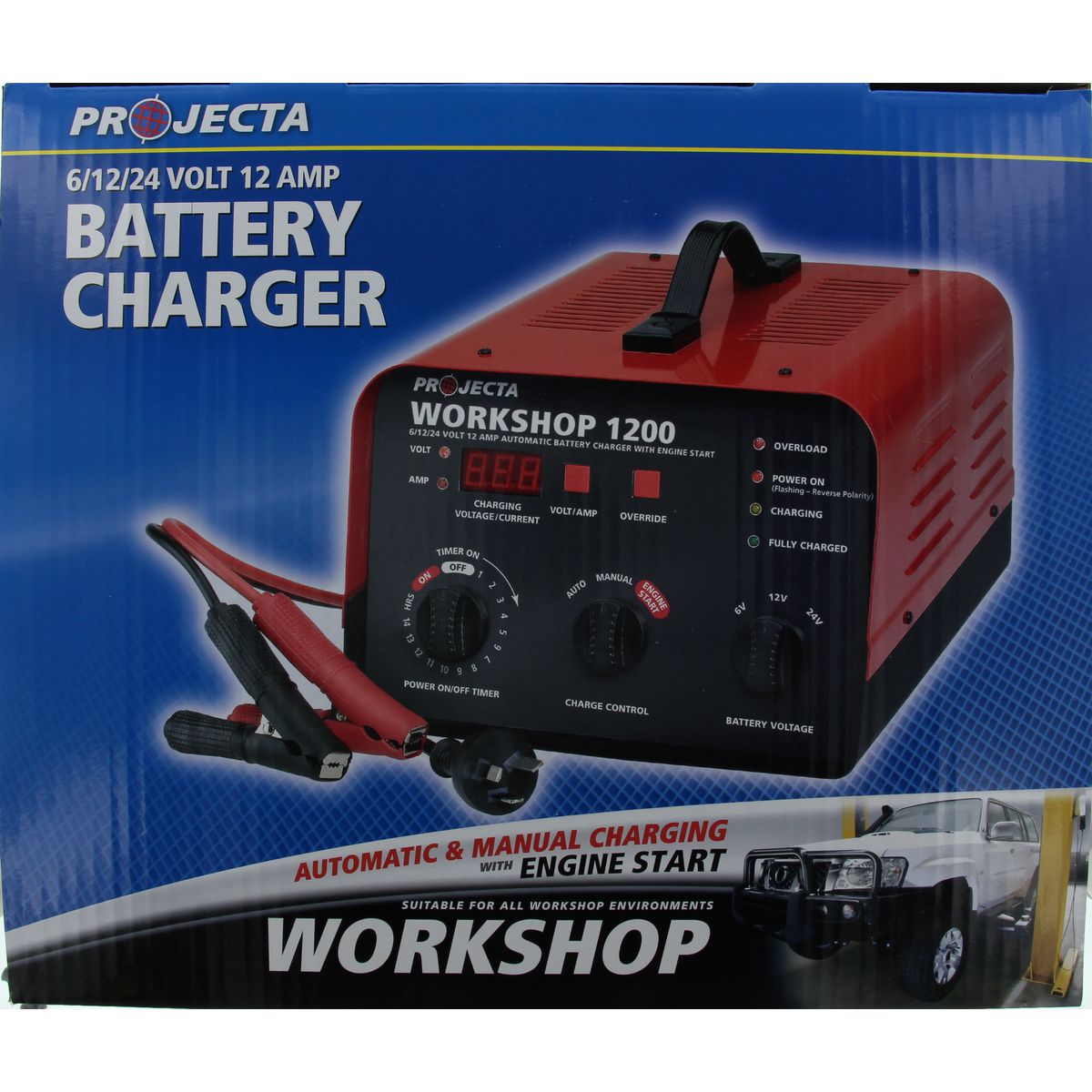 PROJECTA Workshop-1200 12A Battery Charger 6/12/24V HDBC20