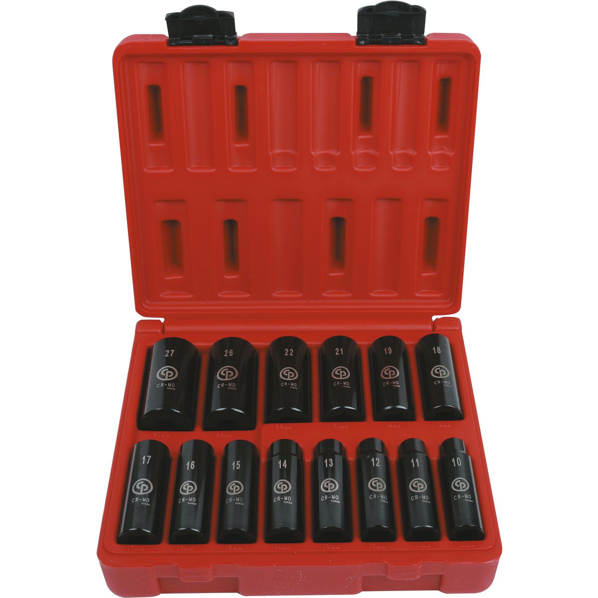 CP Tool Company Universal Joint Deep Socket Set 14Pc 1/2In Drive S4114D