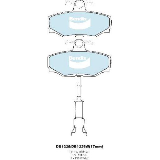 Bendix General CT Brake Pad Set Rear DB1226 GCT