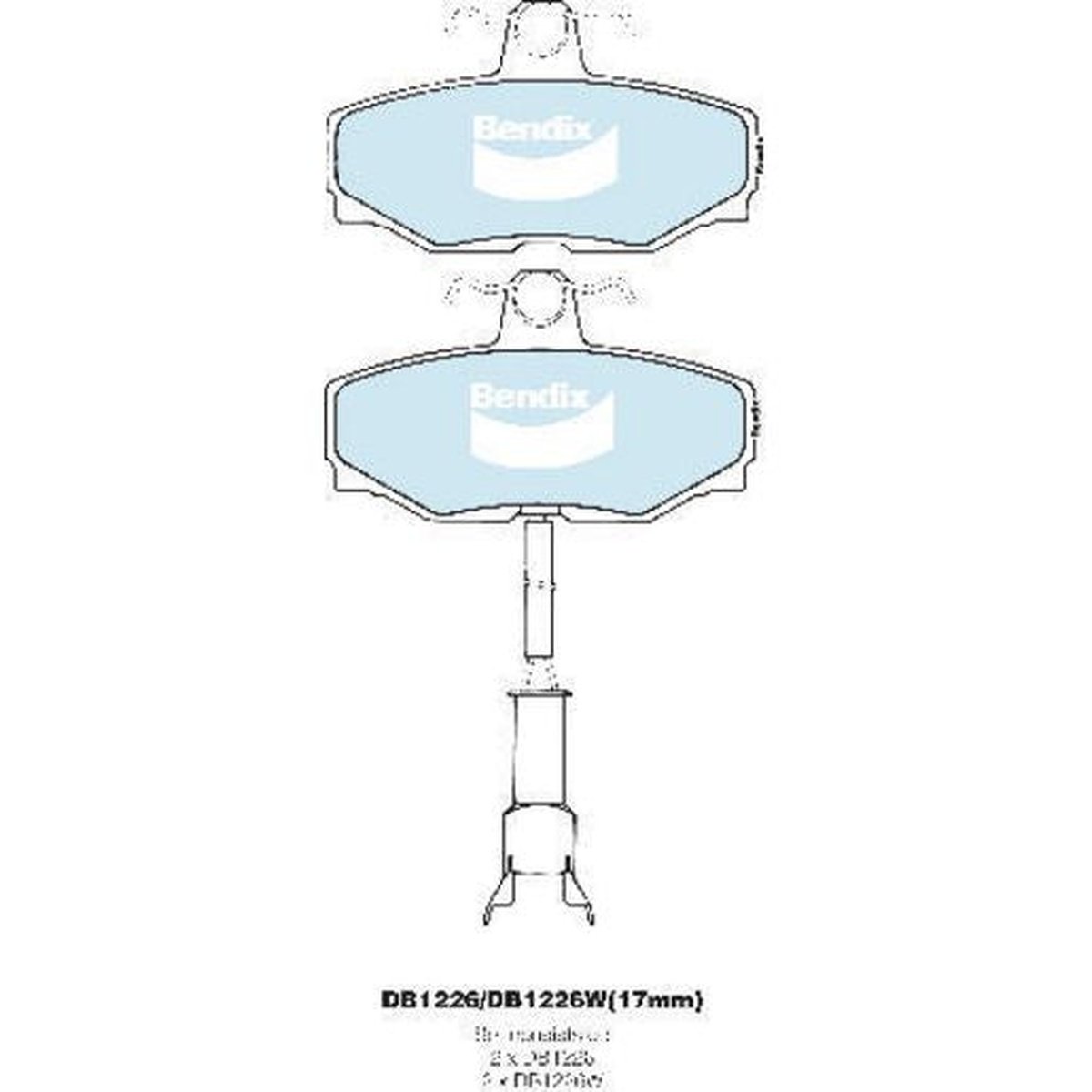 Bendix General CT Brake Pad Set Rear DB1226 GCT
