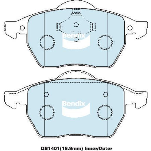 Bendix Brake Pad Set - General Ct DB1401CT