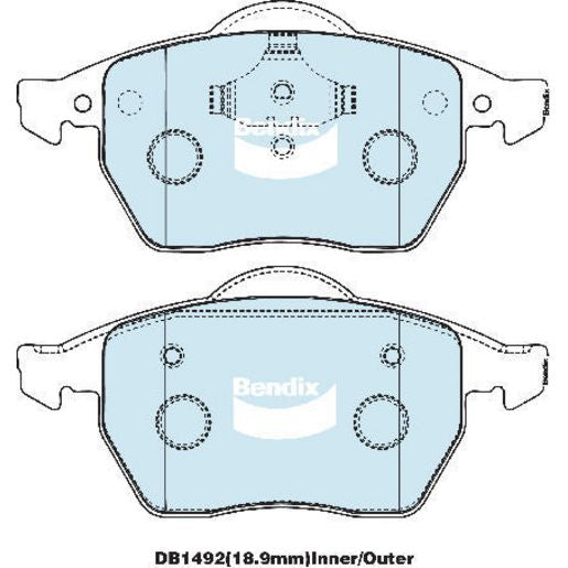 Bendix Brake Pads Set - General Ct DB1492CT