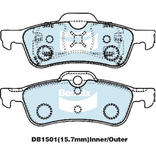 Bendix Brake Pads Set - General CT DB1501CT
