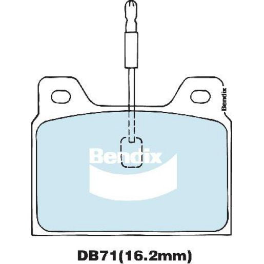 Bendix General CT Brake Pad Set Rear DB71 GCT