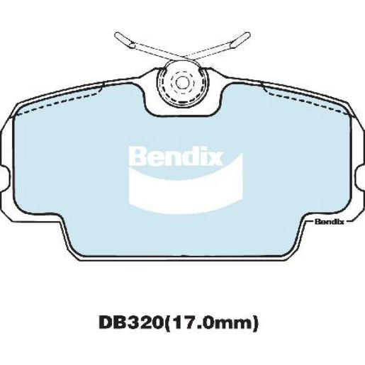 Bendix General CT Brake Pad Set Front DB320 GCT