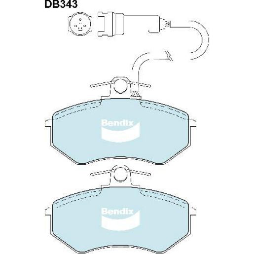 Bendix General CT Brake Pad Set Front DB343 GCT