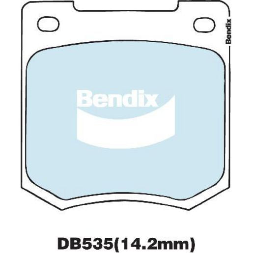 Bendix General CT Brake Pad Set Front DB535 GCT