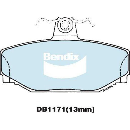 Bendix EURO Brake Pad Set Rear DB1171 EURO+
