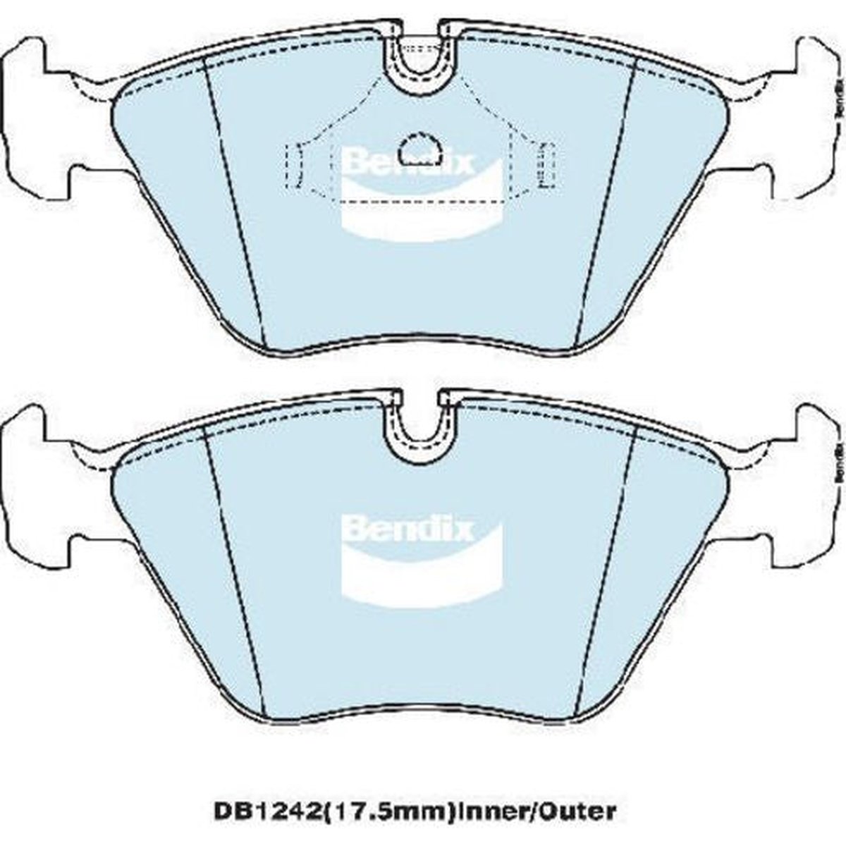 Bendix General CT Brake Pad Set Front DB1242 GCT