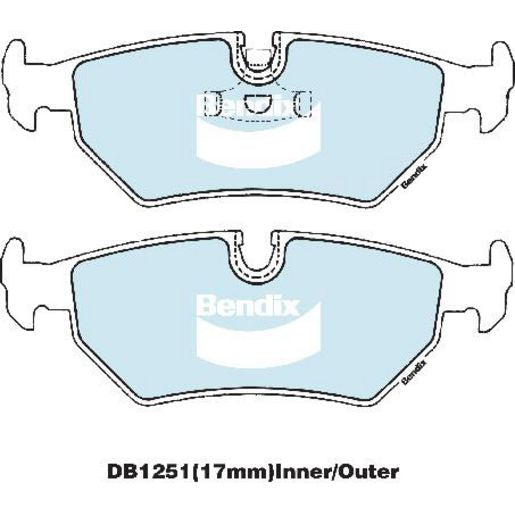 Bendix General CT Brake Pad Set Rear DB1251 GCT
