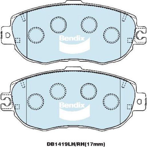 Bendix Heavy Duty Brake Pad Set Front DB1419 HD