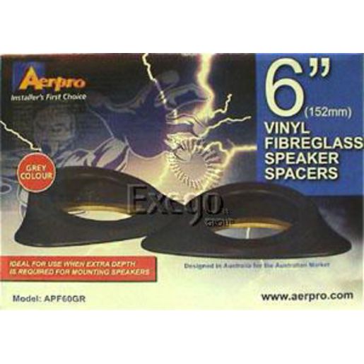 Aerpro Fibreglass Speaker Spacers 6In Grey Vinyl APF60GR