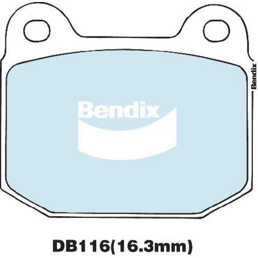 Bendix General CT Brake Pad Set Front DB116 GCT