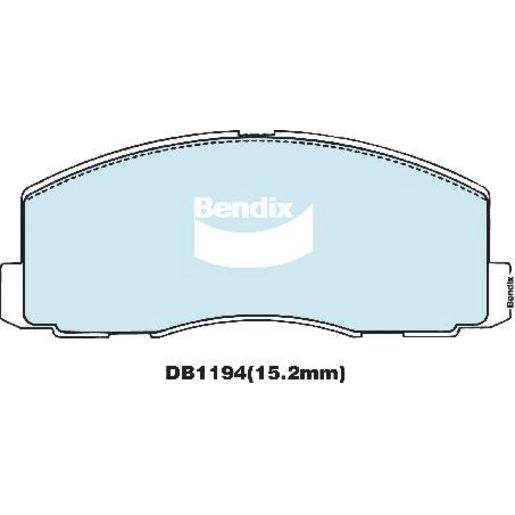 Bendix General CT Brake Pad Set Rear DB1508 GCT