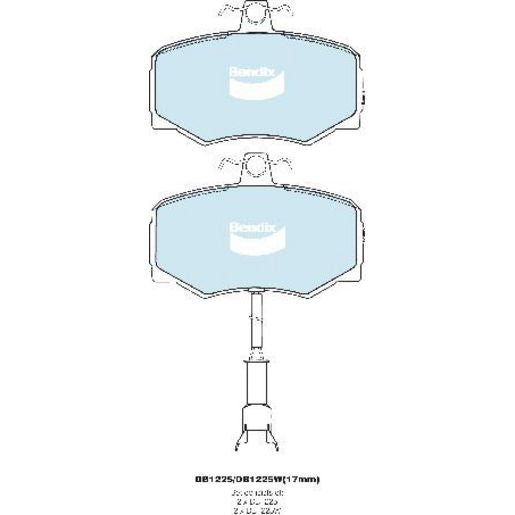Bendix General CT Brake Pad Set Front DB1225 GCT
