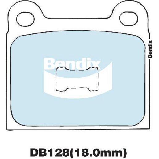 Bendix General CT Brake Pad Set Front DB128 GCT