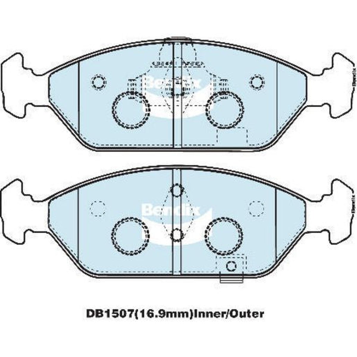 Bendix General CT Brake Pad Set Front DB1507 GCT