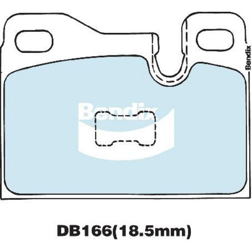 Bendix General CT Brake Pad Set Rear DB166 GCT