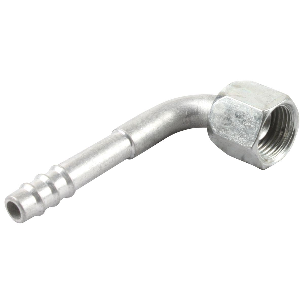 ATCO Aluminium Fitting # 6 Female Flare - Barb #6 90 AFX1121