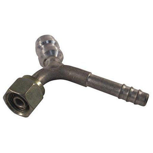 ATCO #6 FOR - Barb #6 90 Deg W/R134a Port Fitting Aluminium AFX1321-3