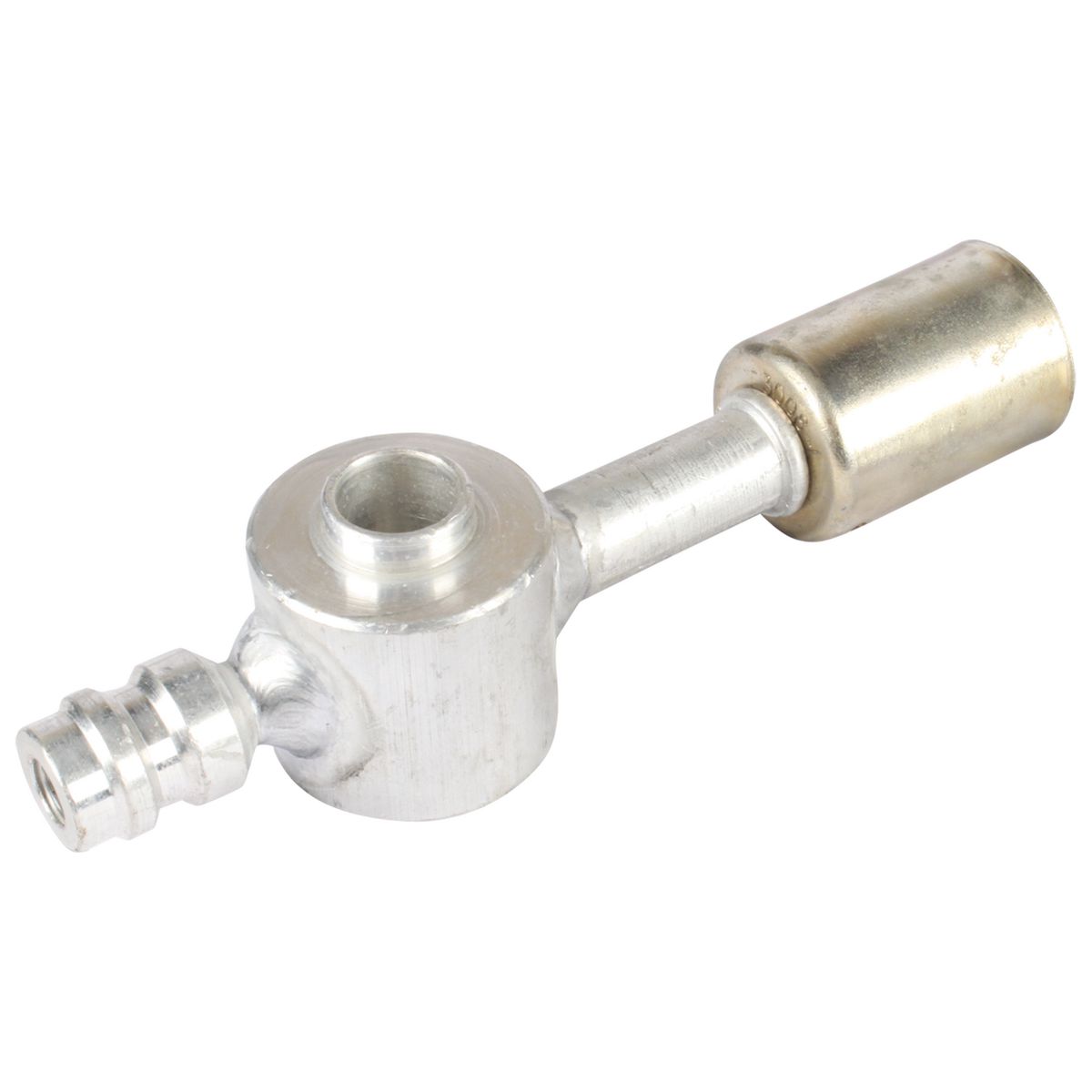 Atco Aluminium Fitting # 8 Pad - Beadlock #8 Straight With R134a Port BLX5602-3