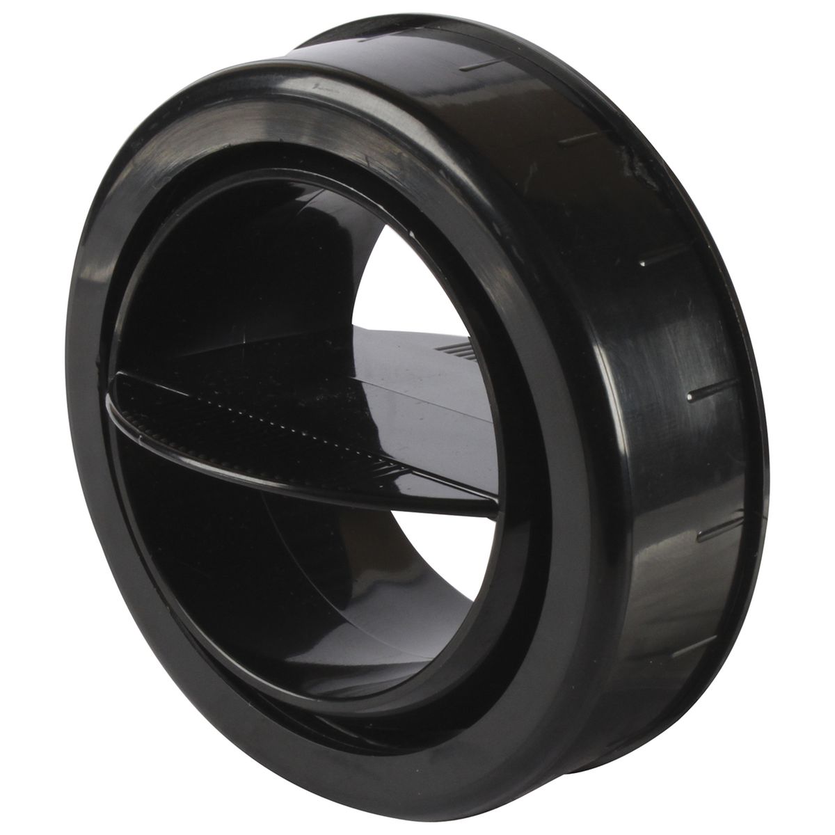 OEX Louvre Round Black Plastic LVX012