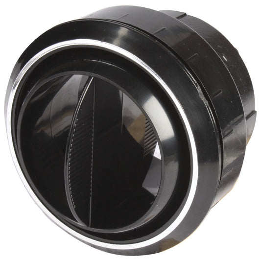OEX LoUVre Round Black Plastic With Chrome Edge LVX027