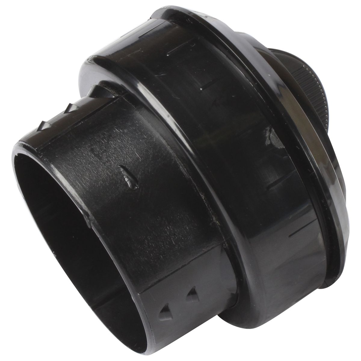 OEX LoUVre Round Black Plastic With Chrome Edge LVX027