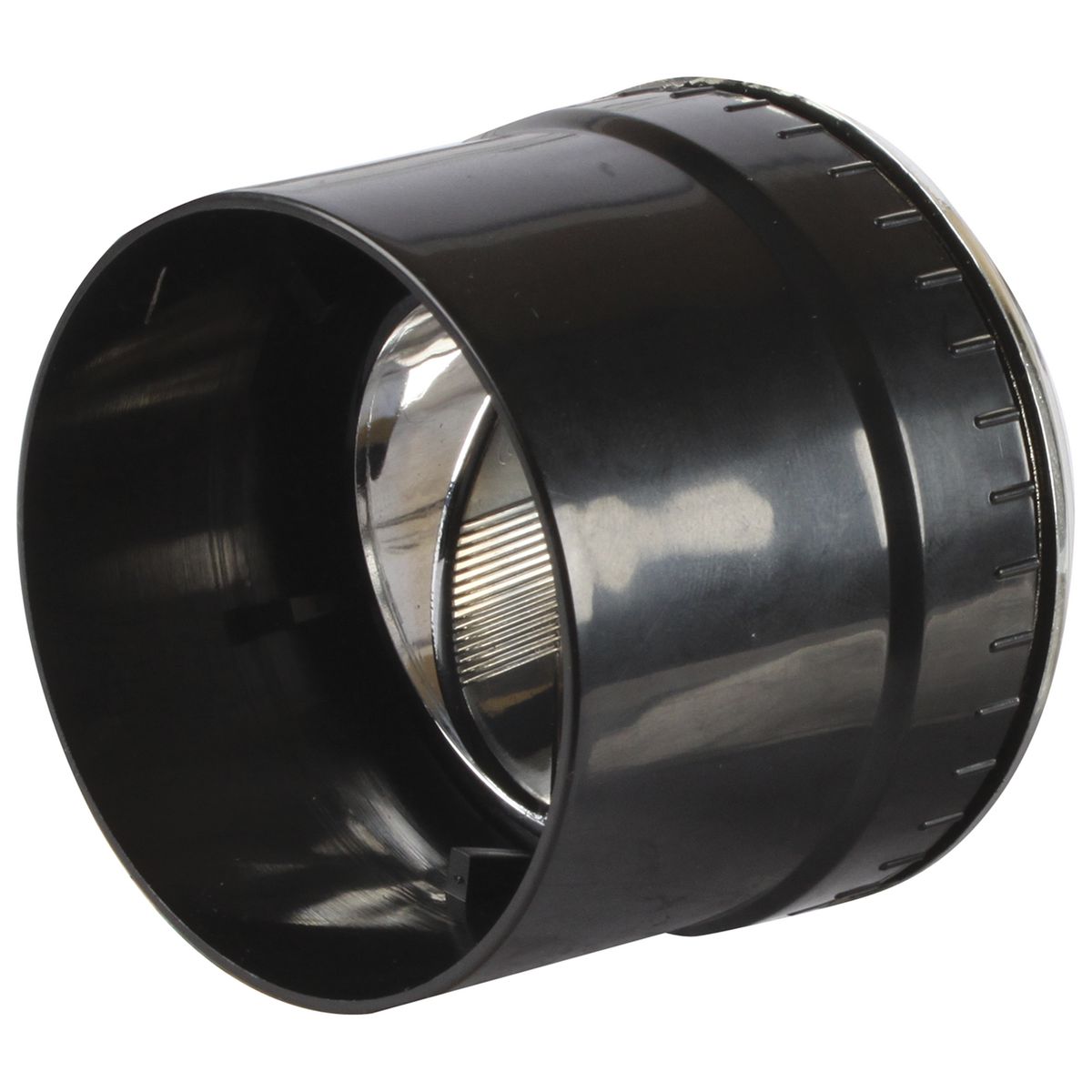 OEX LoUVre Round Black Plastic With Chrome Edge LVX028