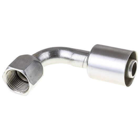 ATCO #10 Female Flare - Beadlock Step Up #12 90 Deg Fitting Steel SBX1127