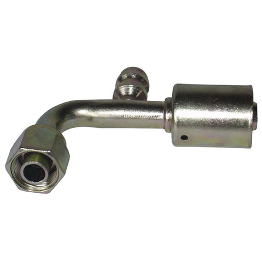 ATCO #8 FOR - Beadlock Step Up #10 90 Deg W/R134a Port Fitting Steel SBX1326-3