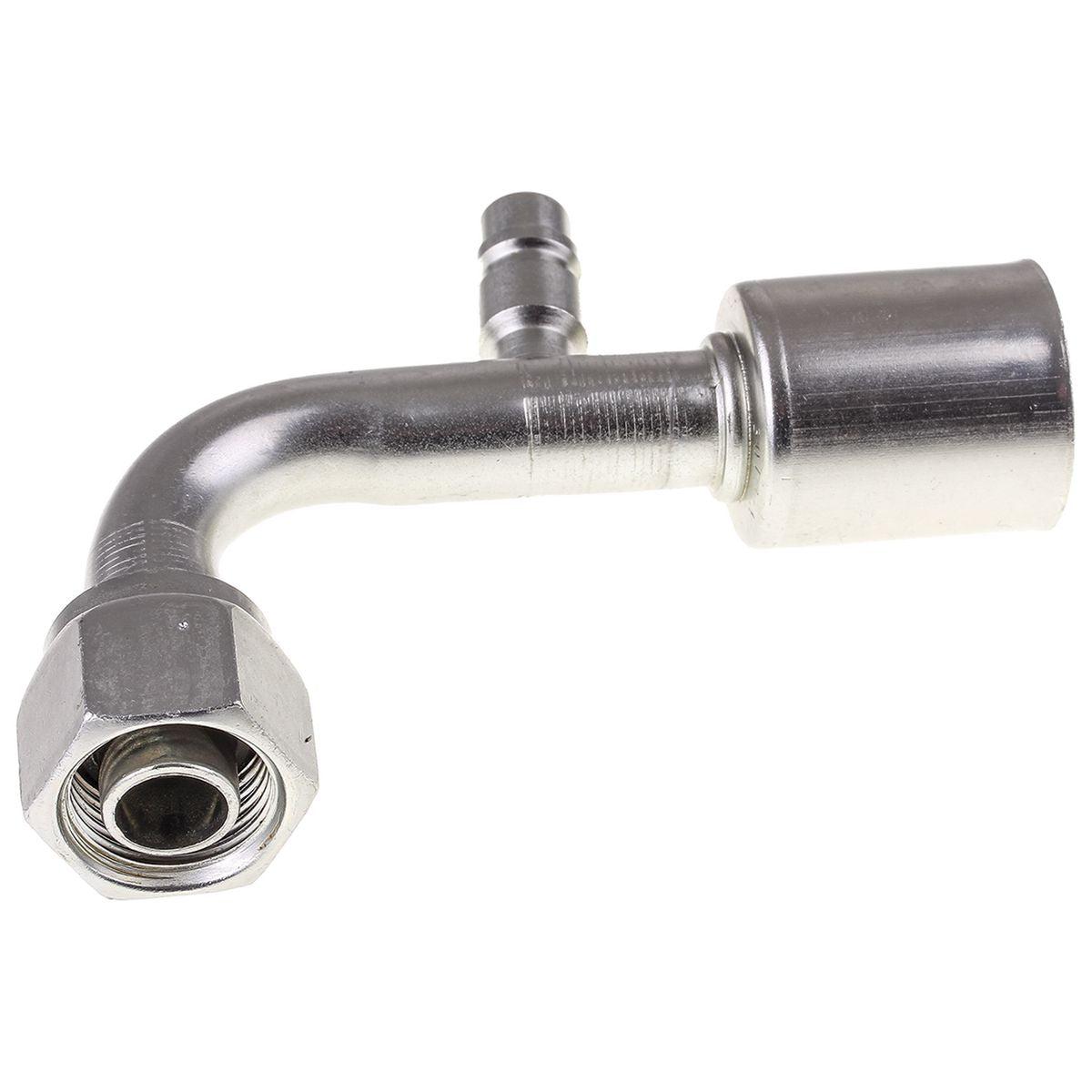 ATCO #10 FOR - Beadlock Step Up #12 90 Deg W/R134a Port Fitting Steel SBX1327-3
