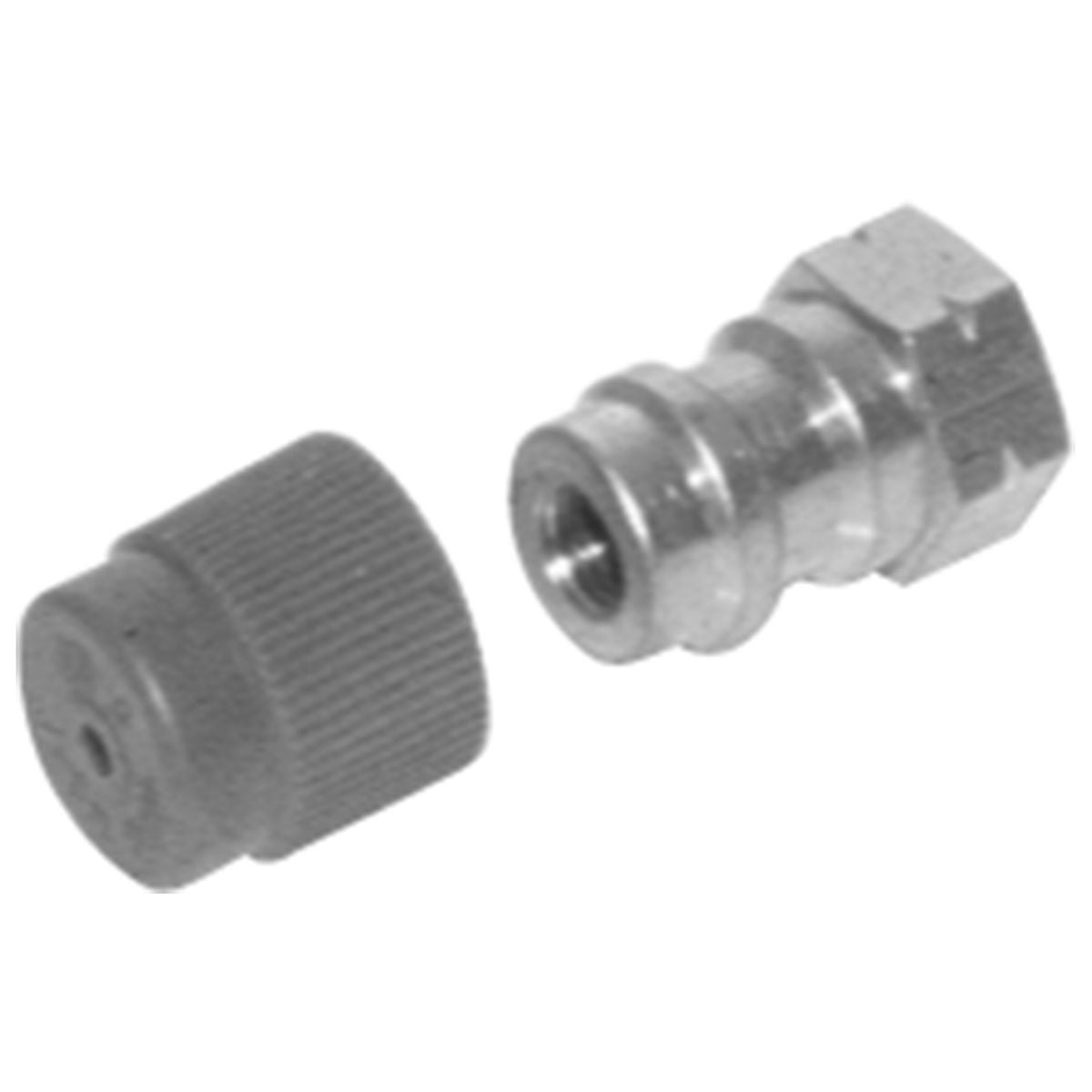 OEX Fitting Steel 3/16 Female Flare Service Port High Straight STX6362