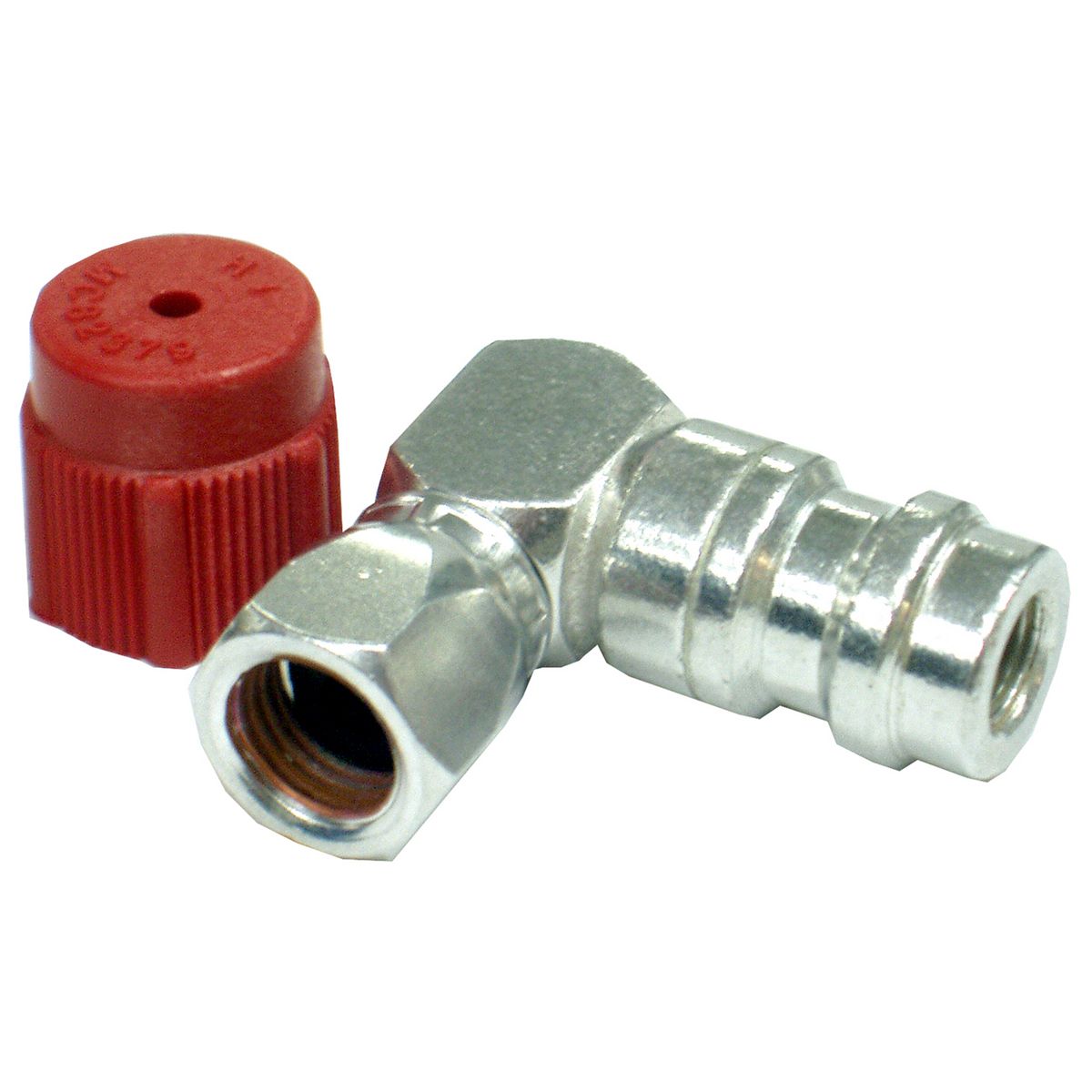 OEX Air Conditioning Hose Fitting Steel Service Port Low 1/4 - 90 Degree STX9908