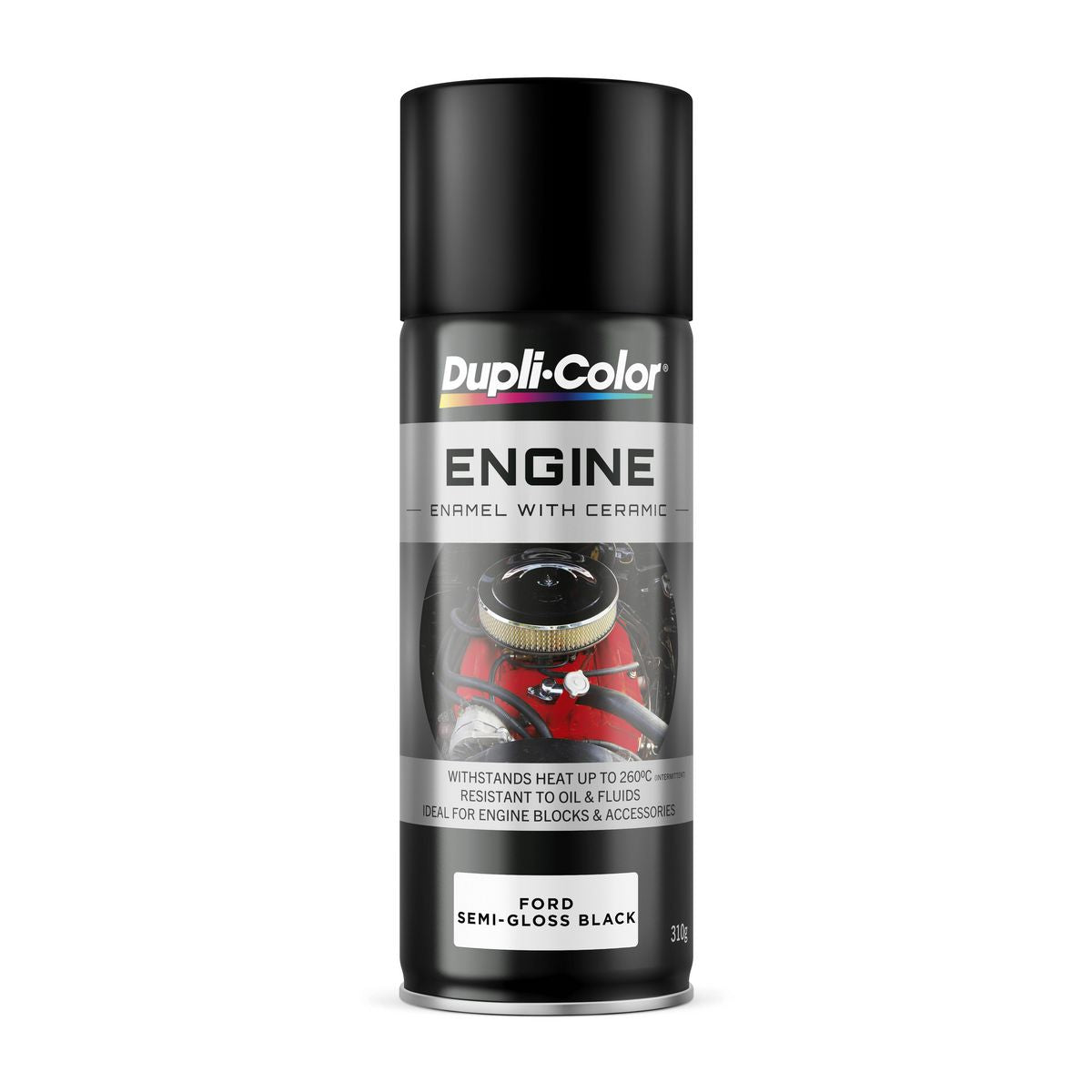 Dupli-Color Aerosol Spray Engine Enamel Semi Gloss Black 340g DE1635