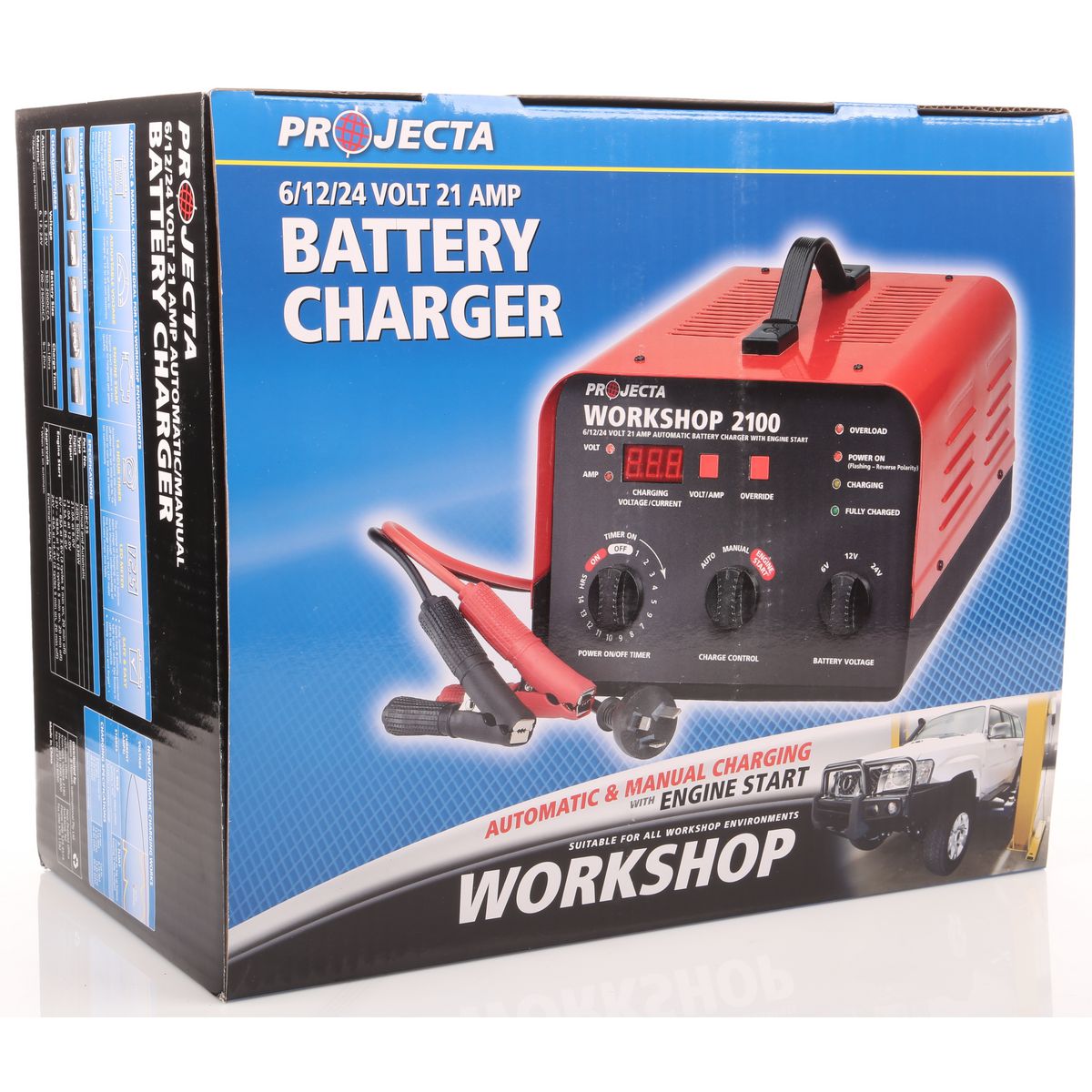 PROJECTA Workshop-2100 21A Battery Charger 6/12/24V HDBC35