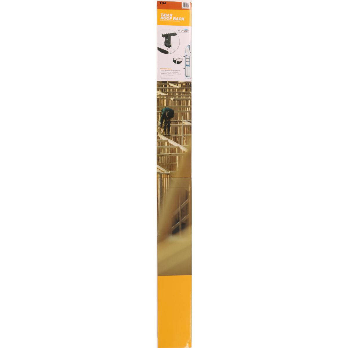 Prorack Classic Trade Bar 100kg Max Black 160cm Pair w/15cm Legs T84