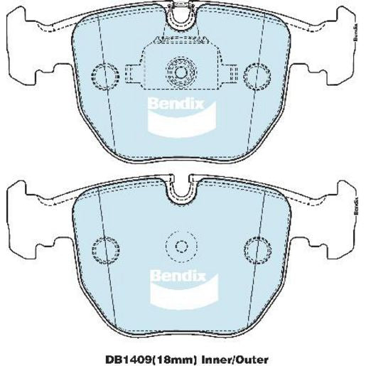 Bendix Ultimate Brake Pad Set Front DB1409 ULT