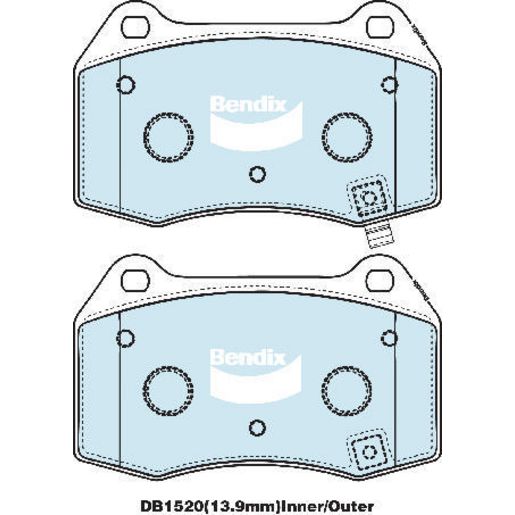 Bendix Ultimate Brake Pad Set Front DB1520 ULT