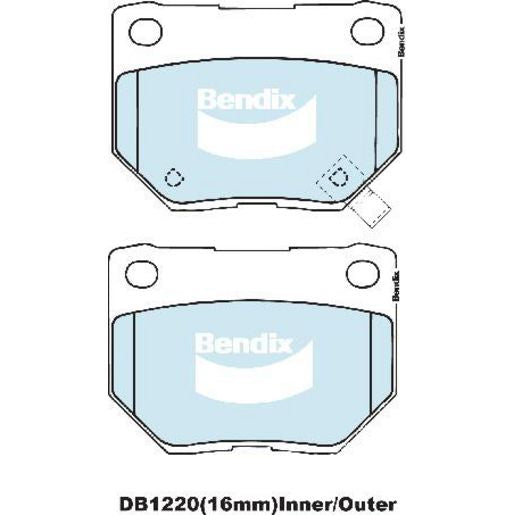 Bendix SRT Brake Pad Set Rear DB1220 SRT