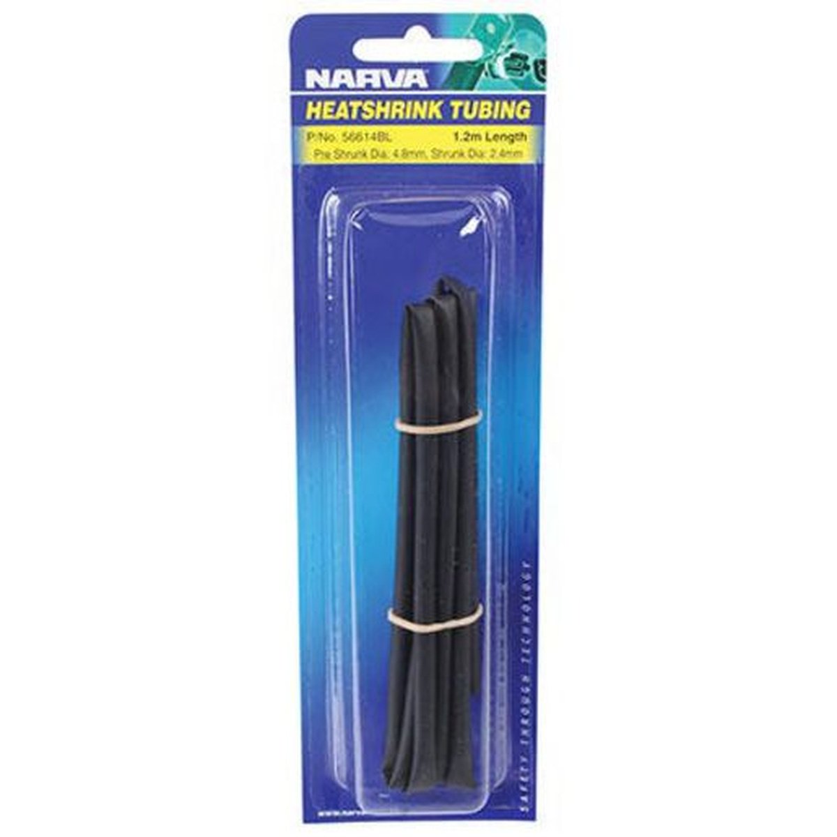 Narva Heat Shrink 4.8mm x 1.2m Black 56614BL
