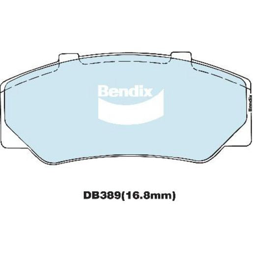 Bendix General CT Brake Pad Set Front DB389 GCT