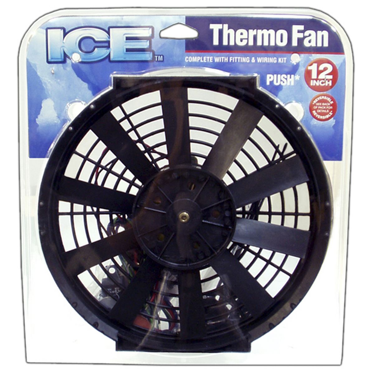 OEX 12" Electric Fan 12V (Push Type) Reversible EFX1212K