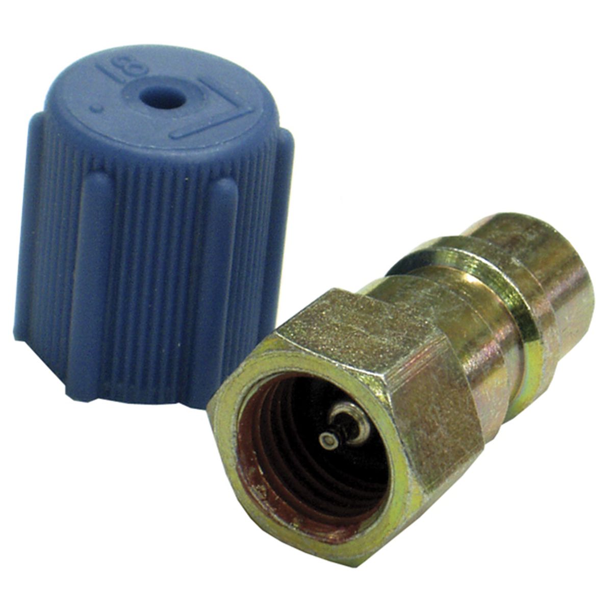 OEX Fitting Steel 1/4 Female Flare Service Port Low Straight - 10 Pce STX6363B