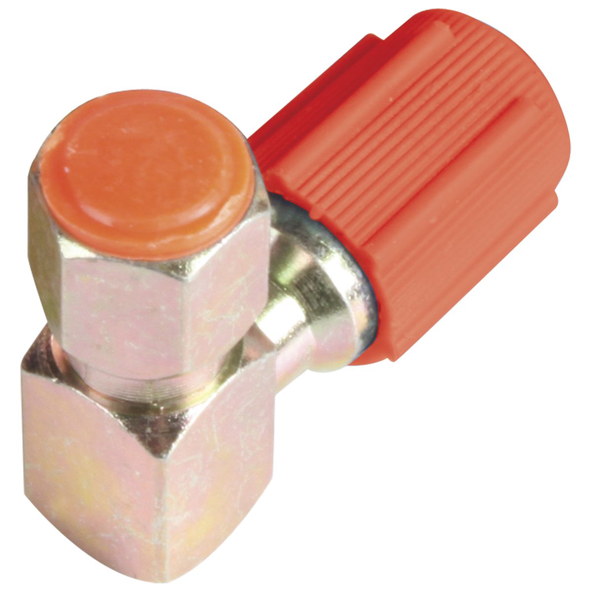 OEX Fitting Steel 1/4 Female Flare Service Port High 90 Degree - 10 Pce STX9909B