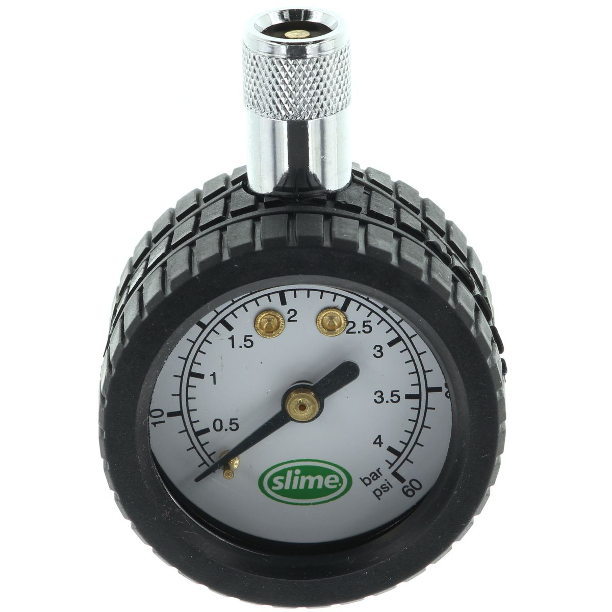 Slime Rubber Magnetic Dial Tyre Pressure Gauge 0-60 PSI 20055