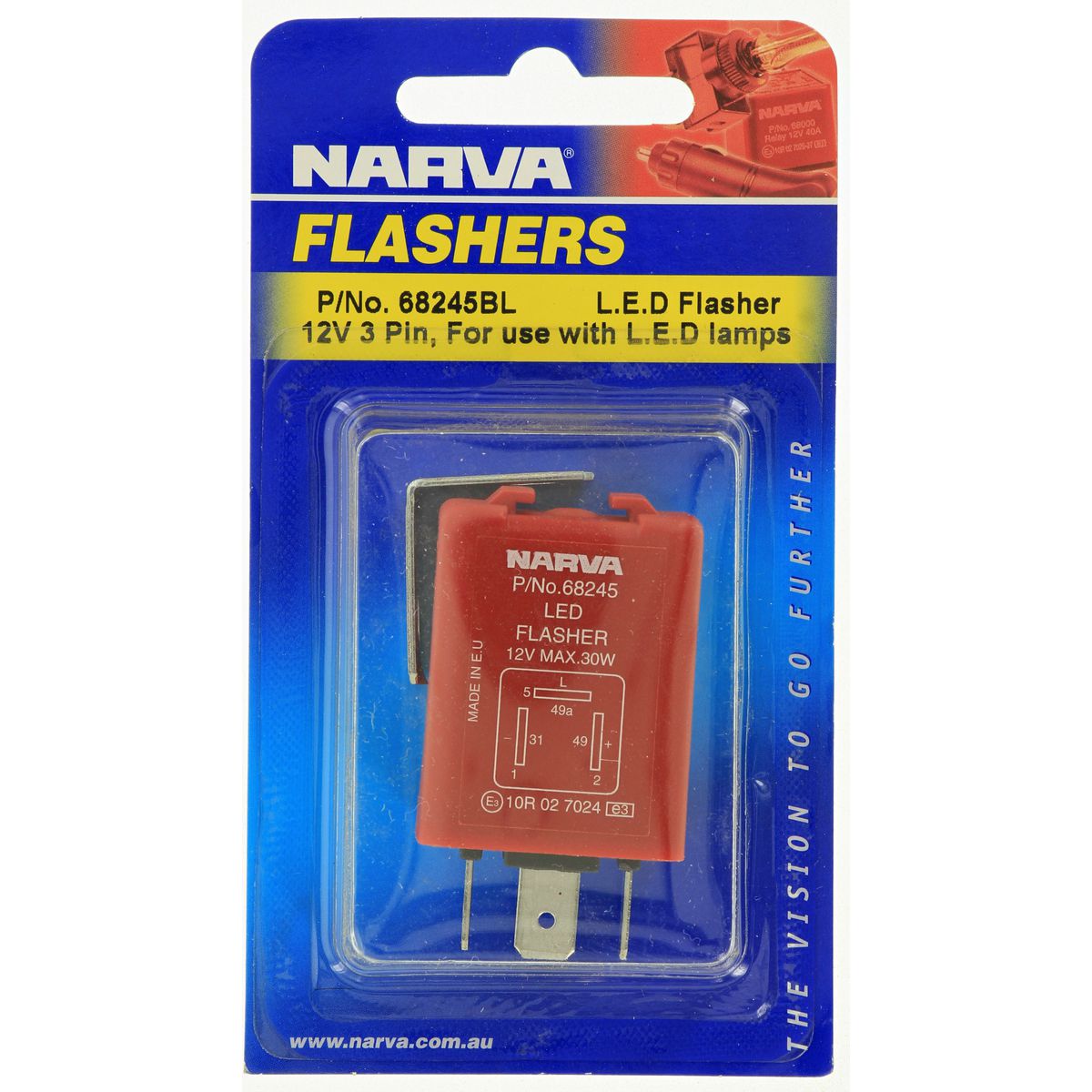 Narva Flasher Unit LED 12V 3 Pin 68245BL