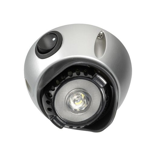 Narva LED Interior Swivel Lamp with Off/On Switch Silver Satin 10-30V 87654SBL