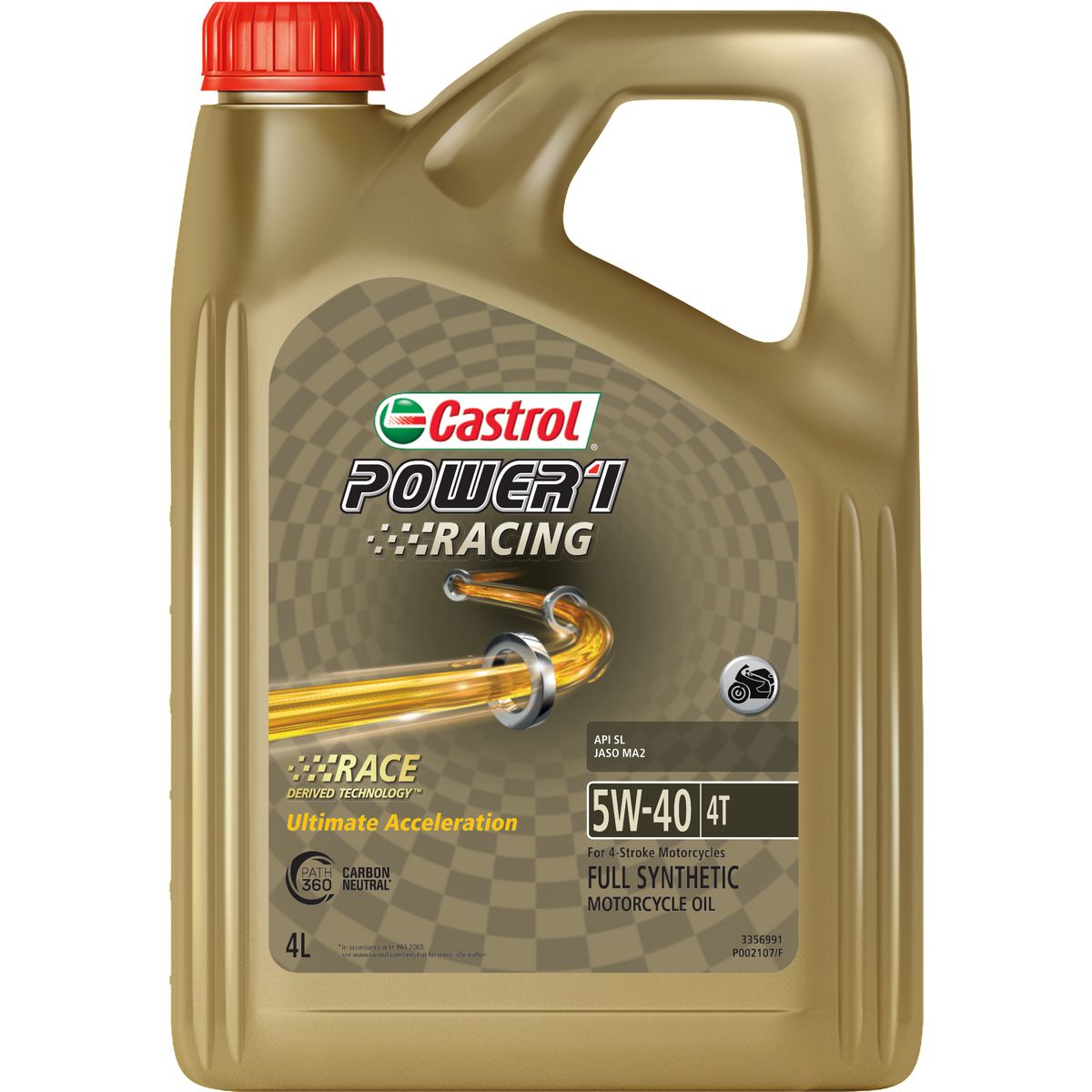Castrol POWER1 Motorcycle 5W-40 Racing 4T Engine Oil 4L 3356991