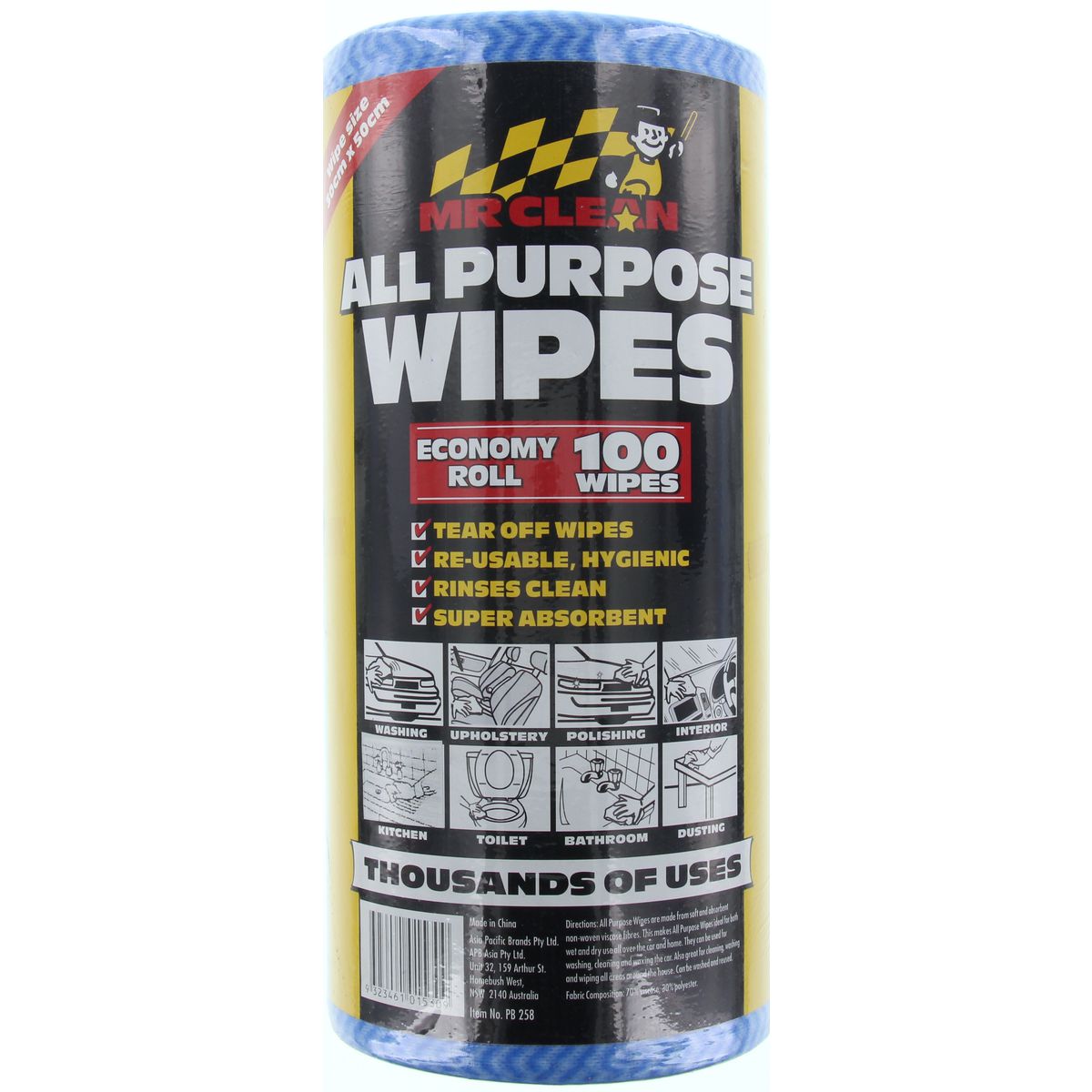 Mr Clean All Purpose Wipes 100Pk PB258